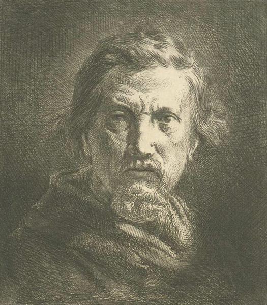 Self-portrait, 1862 - Charles Jacque