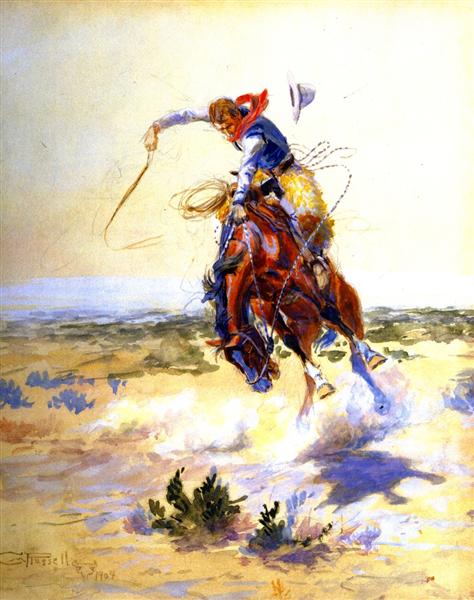 A Bad Hoss, 1904 - Charles M. Russell