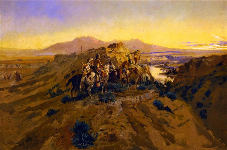 Planning the Attack, 1900 - Charles M. Russell