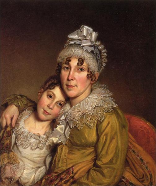 Mother Caressing Her Convalescant Daughter, 1818 - Charles Willson Peale