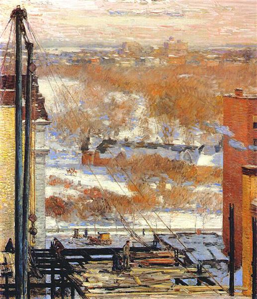 The Hovel and the Skyscraper, 1904 - Childe Hassam