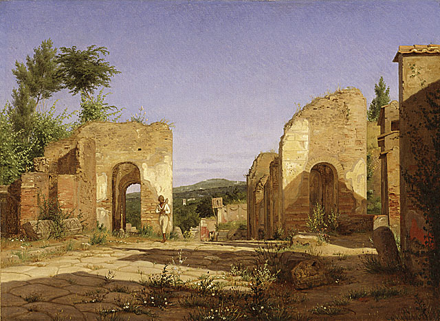 Gateway in the Via Sepulcralis in Pompeii, 1846 - Christen Kobke