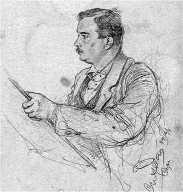 Self-portrait, 1894 - Christian Wilhelm Allers