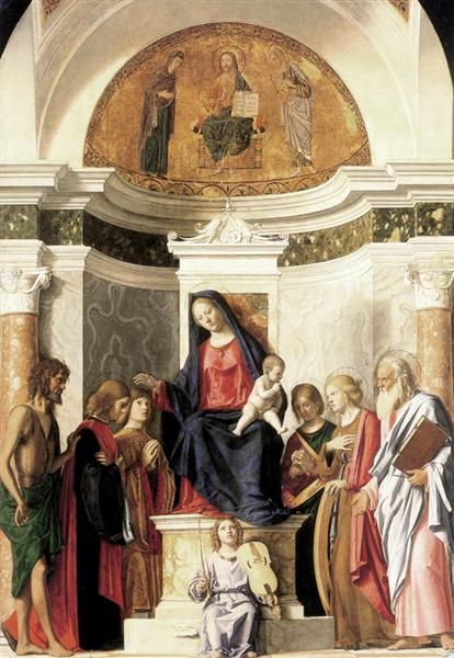 Madonna Enthroned with the Child - Чіма да Конельяно