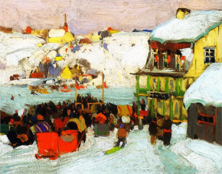 Horse Races in Winter, 1924 - Clarence Gagnon