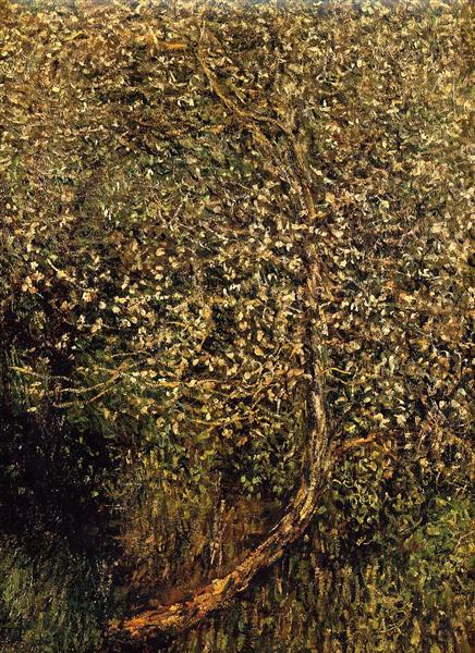 Apple Trees in Blossom by the Water, 1880 - 莫內