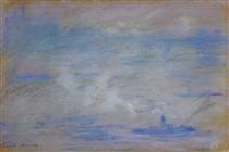 Boats on the Thames, Fog Effect - Claude Monet
