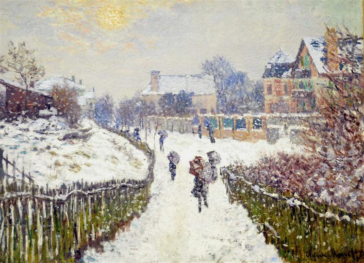 Boulevard Saint-Denis, Argenteuil, in Winter, 1875 - Claude Monet -  WikiArt.org