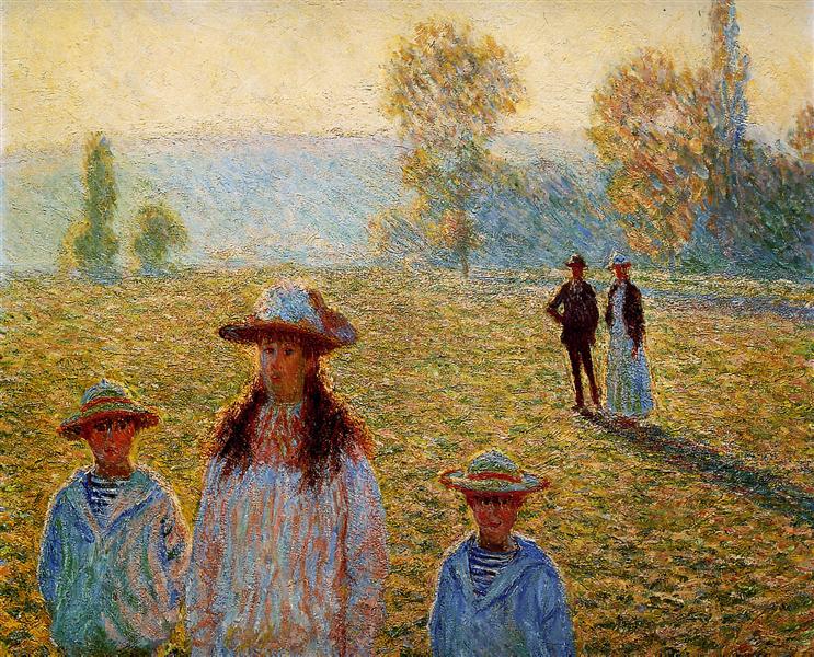 Landscape at Giverny, 1888 - 莫內