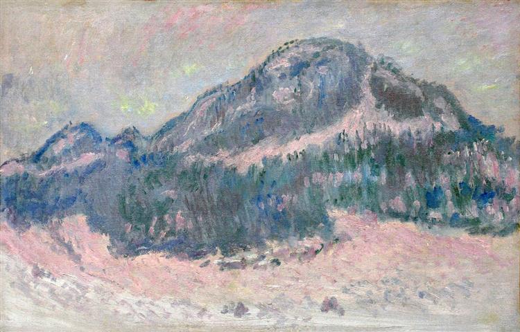 Гора Колсаас, розовое отражение, 1895 - Клод Моне