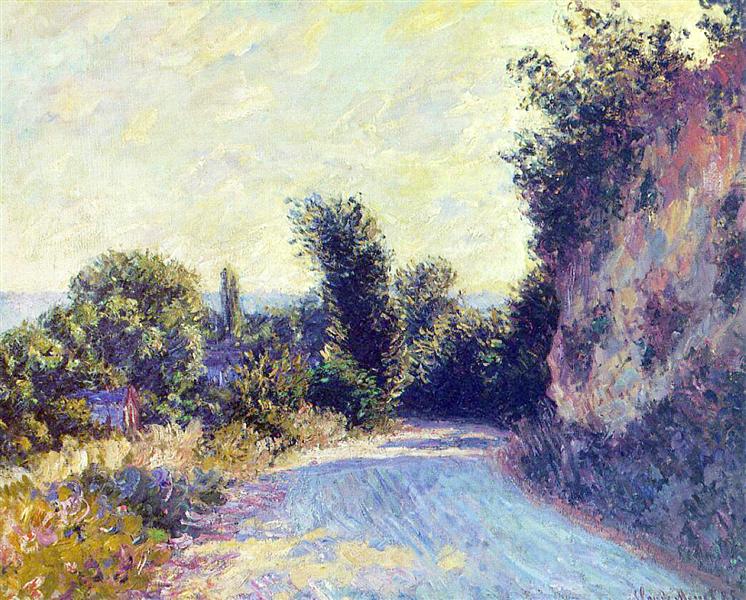 Road near Giverny 02, 1885 - 莫內