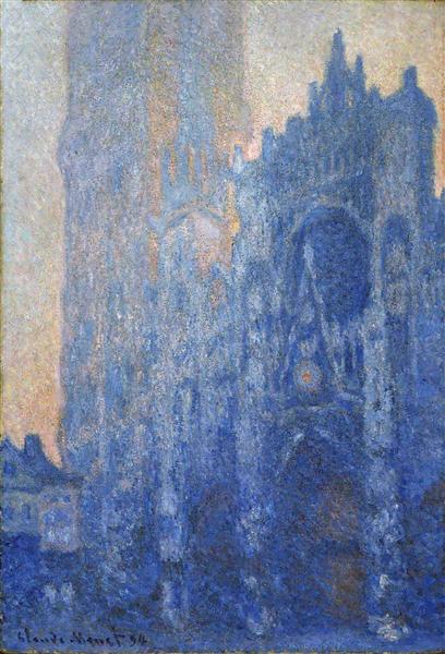 Руанский собор, главный вход и Тур д'Альбан на рассвете, 1894 - Клод Моне