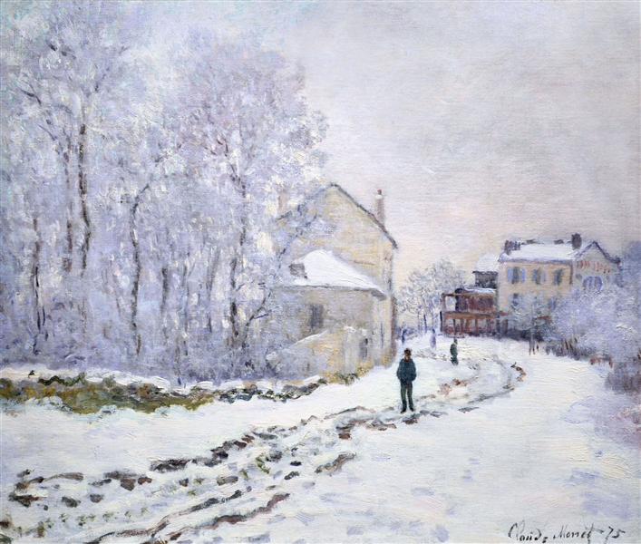 Snow at Argenteuil, 1875 - 莫內