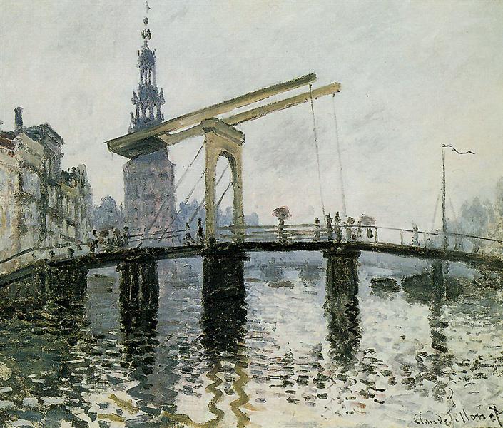 The Bridge, Amsterdam, 1874 - Клод Моне