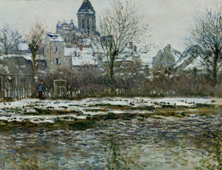 Церковь в Ветёе, снег, 1878 - 1879 - Клод Моне