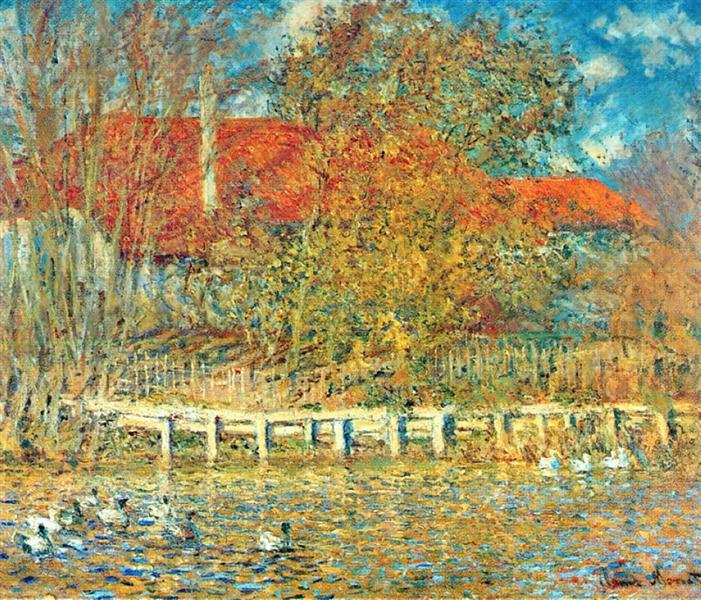 The Pond with Ducks in Autumn, 1873 - Клод Моне