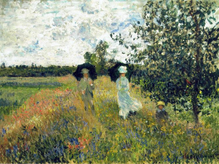 The Promenade near Argenteuil, 1875 - Claude Monet