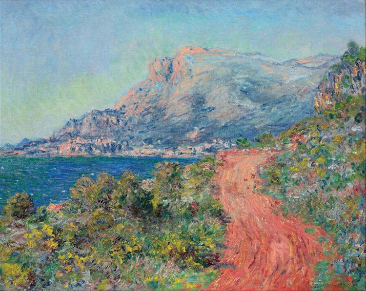 The Red Road near Menton, 1884 - 莫內