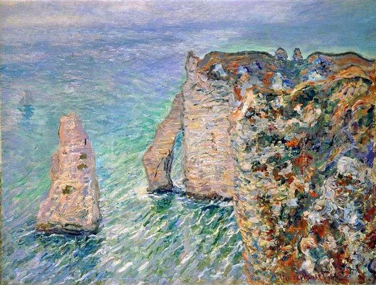 The Rock Needle and the Porte d'Aval, 1886 - Клод Моне
