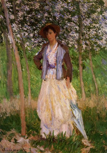 The Stroller (Suzanne Hoschede), 1887 - Claude Monet