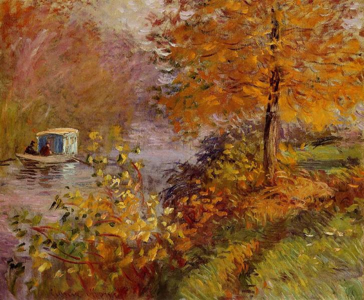 The Studio Boat, 1875 - 1876 - Claude Monet