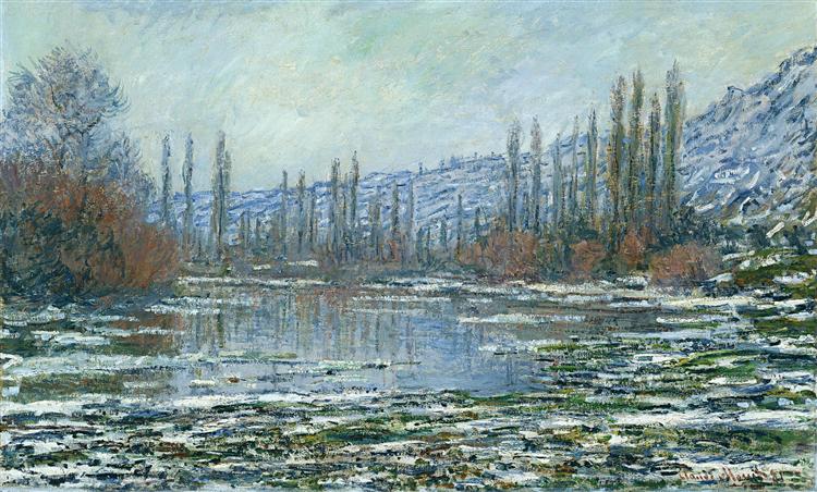 El deshielo en Vétheuil, 1881 - Claude Monet