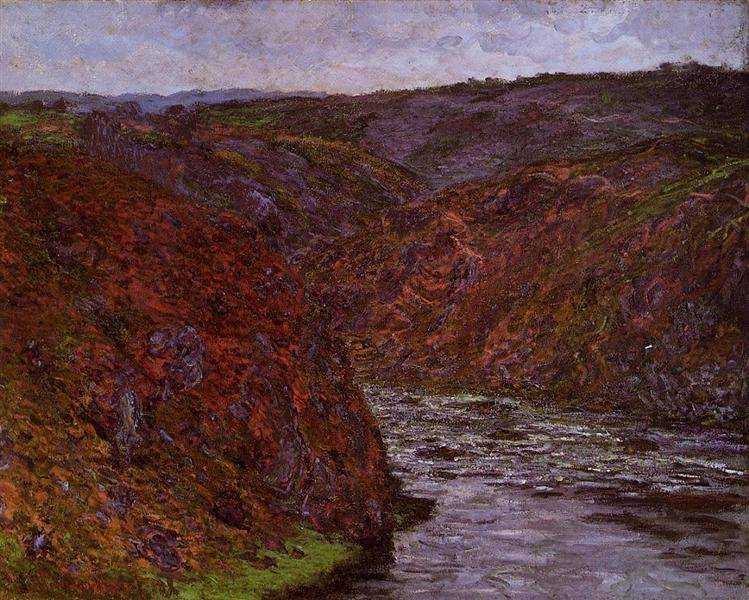 Valley of the Creuse, Grey Sky, 1889 - 莫內