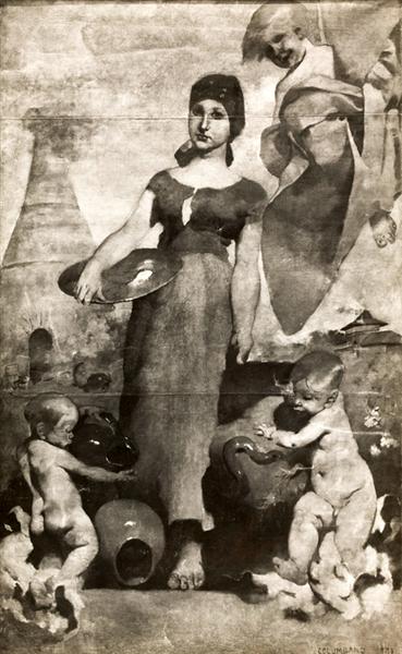 Allegory of Ceramic Painting, 1885 - Колумбану Бордалу Пиньейру