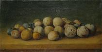 Plums at the Edge of the Table - Constantin Stahi