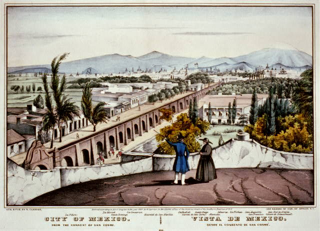 Mexico City from San Cosme - Currier and Ives