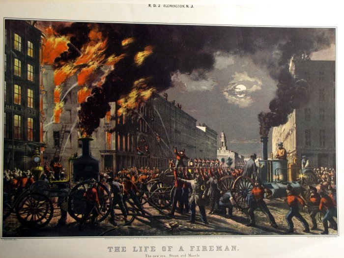 The Life of a Fireman, 1861 - Currier and Ives
