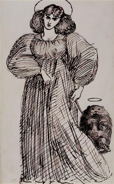 Image of women and an exotic pet, 1869 - Данте Габрієль Росетті