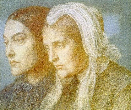 Portrait of the artist`s sister Christina and mother Frances, 1877 - Данте Габриэль Россетти