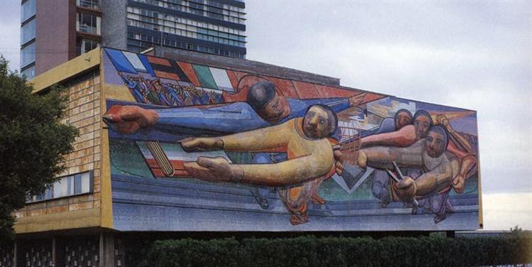 The People for the University. The University for the People., 1952 - 1956 - David Alfaro Siqueiros