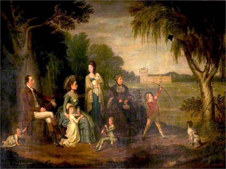 John Francis, 7th Earl of Mar, and Family - David Allan