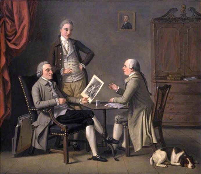 The Connoisseurs. John Caw, John Bonar and James Bruce, 1783 - David Allan