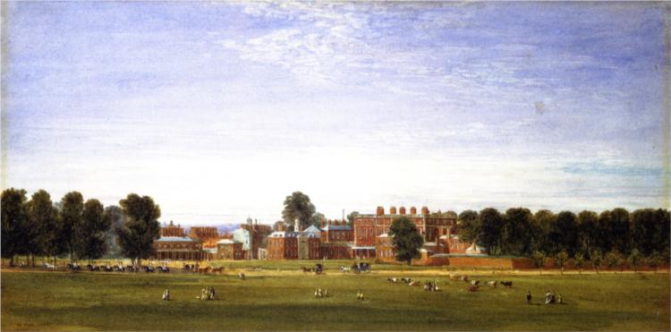 Buckingham House from the Green Park, 1825 - Дэвид Кокс