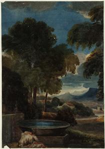 Classical Landscape (After Poussin) - David Cox