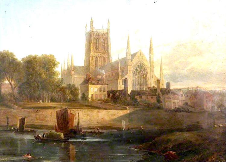 Worcester Cathedral, River Severn - David Cox