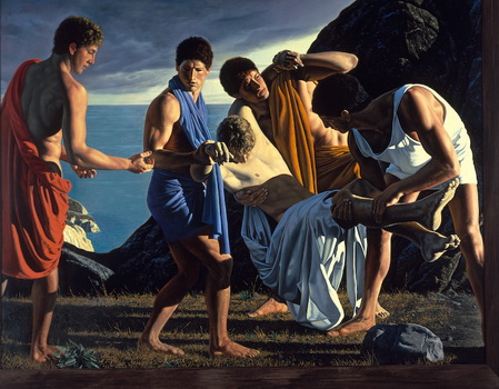 Achilles and the Body of Patroclus, 1986 - David Ligare