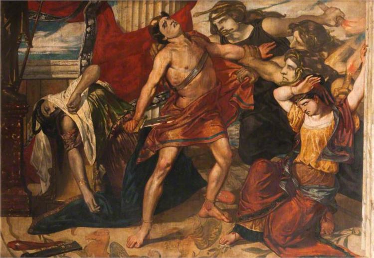 Orestes Seized by the Furies after the Murder of Clytemnestra, 1838 - Дэвид Скотт