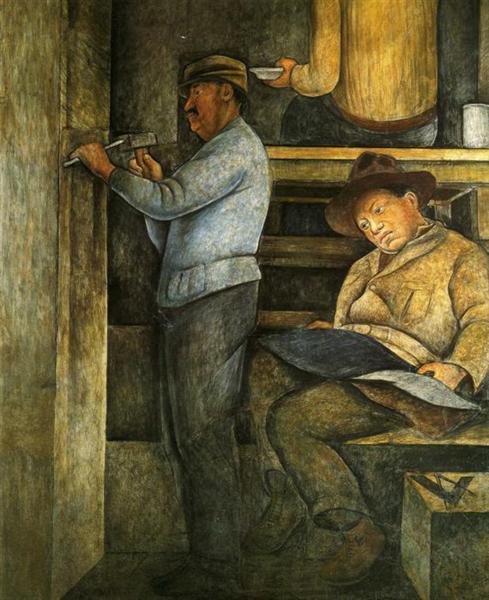 The Painter, the Sculptor and the Architect, 1923 - 1928 - Diego Rivera