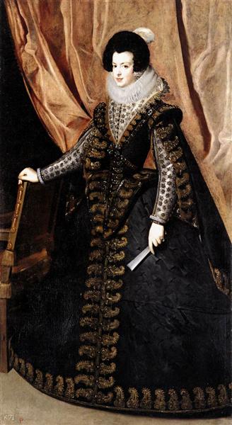 Queen Isabel, Standing, 1631 - 1632 - Diego Velazquez