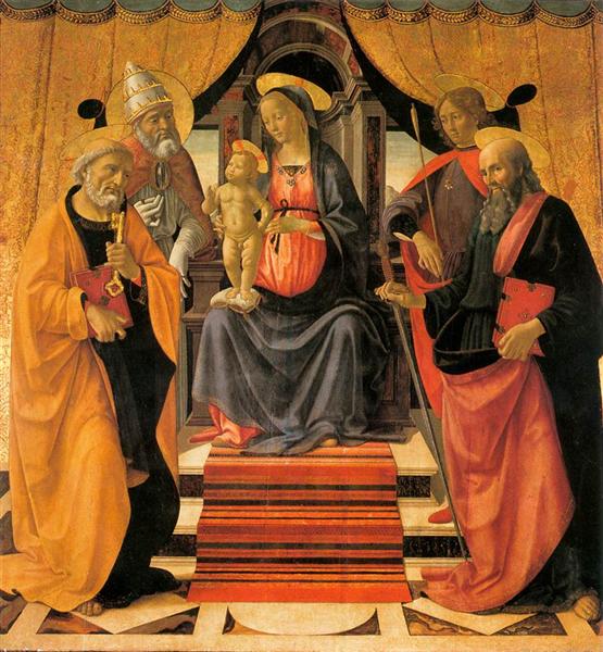 Madonna and Child Enthroned with Saints, 1479 - Доменіко Гірляндайо