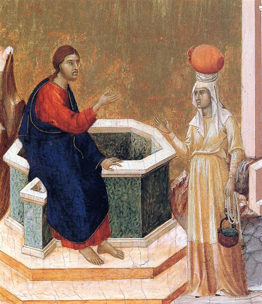 Christ and the Samaritan woman (Fragment), 1308 - 1311 - Duccio di Buoninsegna