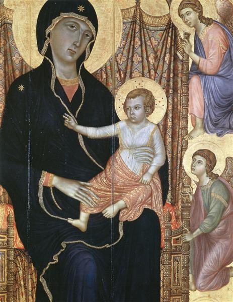 Madonna and Child (Fragment), 1285 - Duccio di Buoninsegna