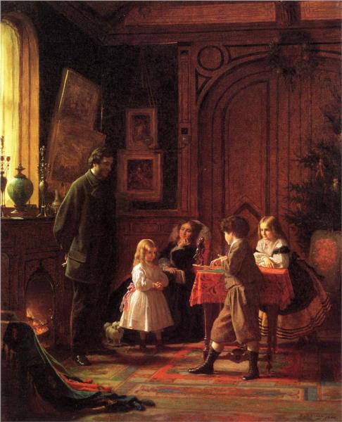 Christmas Time (also known as The Blodgett Family), 1864 - Істмен Джонсон