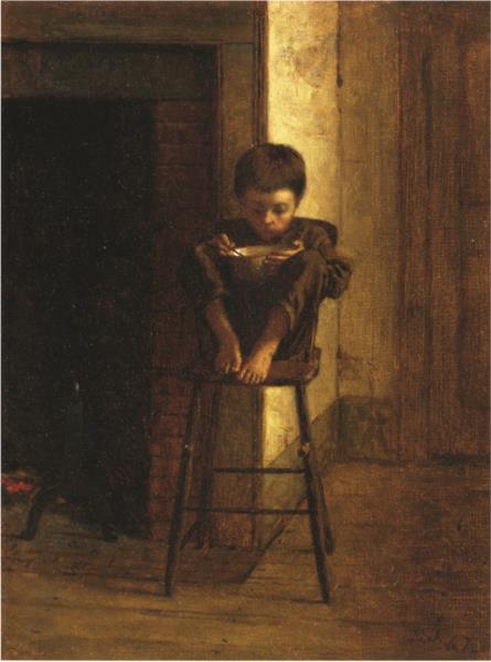 Little Boy on a Stool, 1867 - Jonathan Eastman Johnson