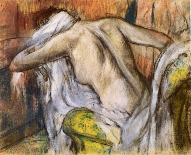 After Bathing, Woman Drying Herself, 1888 - 1892 - Edgar Degas