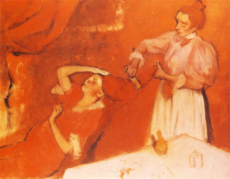 Прическа, 1895 - Эдгар Дега